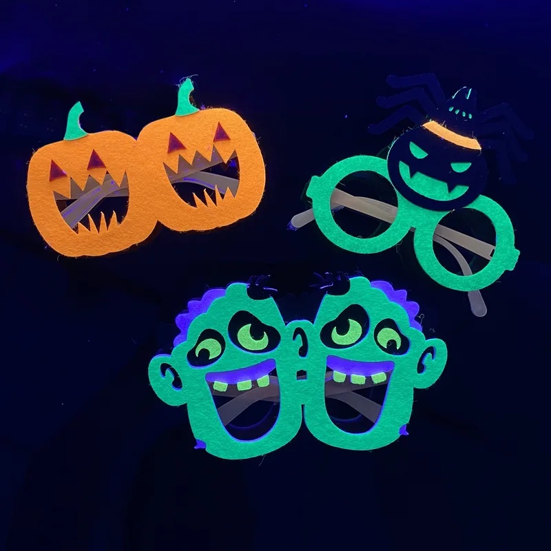 Glow In The Dark Party Glasses - إطارات نظارات من اللباد تتوهج في
