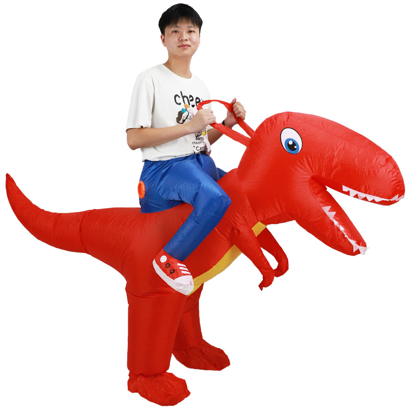 AdultHot الاطفال الأخضر ديناصو - مراجعة Inflatable Dinosaur Costume Adult وسعره