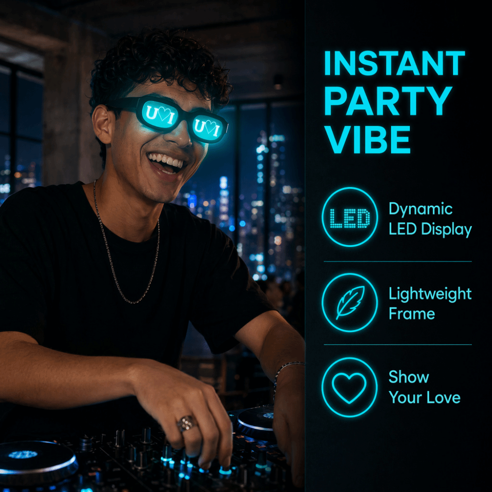 نظارات LED ذات تأثيرات خاصة، م - مراجعة Glow In The Dark Party Glasses وسعره