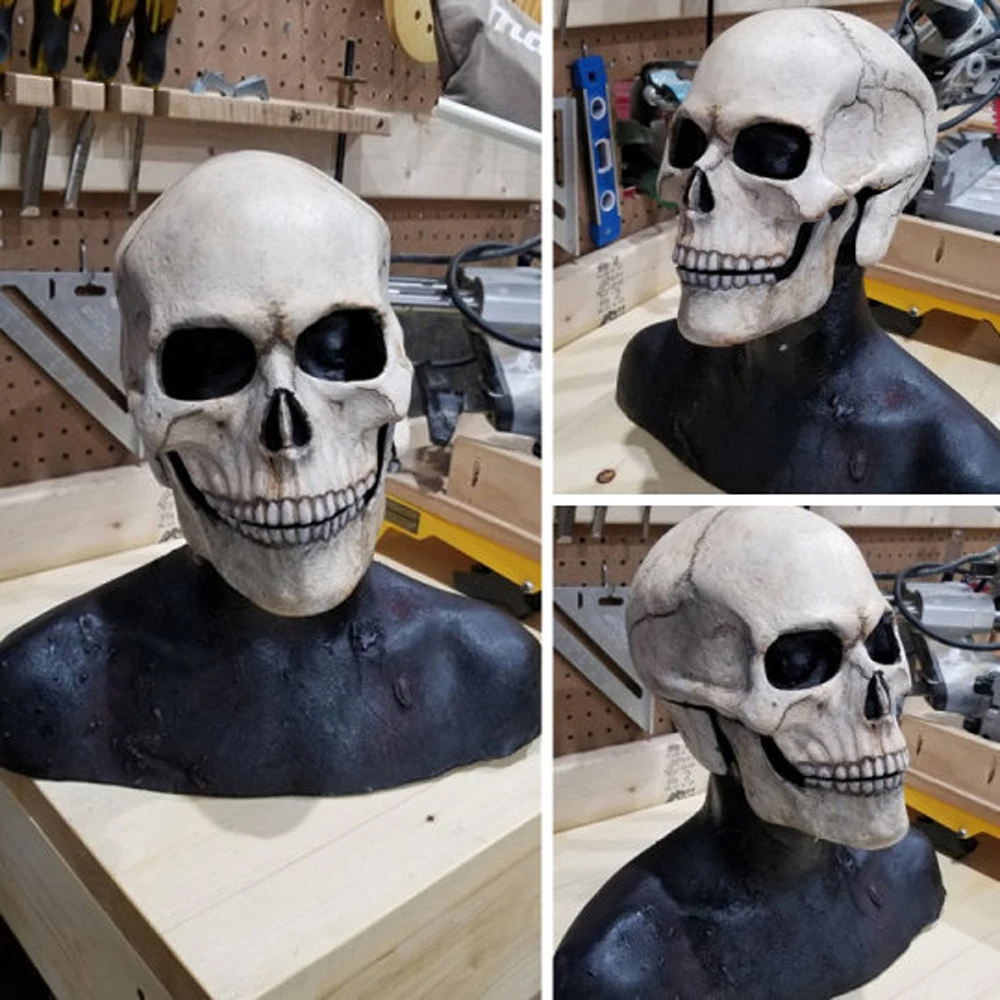 قناع الجمجمة الكامل الرأس من ا - مراجعة Led Purge Mask Halloween وسعره