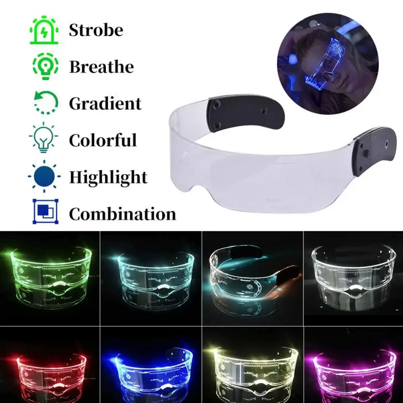 نظارات LED مضيئة بسبعة ألوان ل - مراجعة Glow In The Dark Party Glasses وسعره