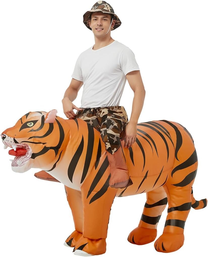 زي النمر القابل للنفخ للبالغين - مراجعة Costumes وسعره