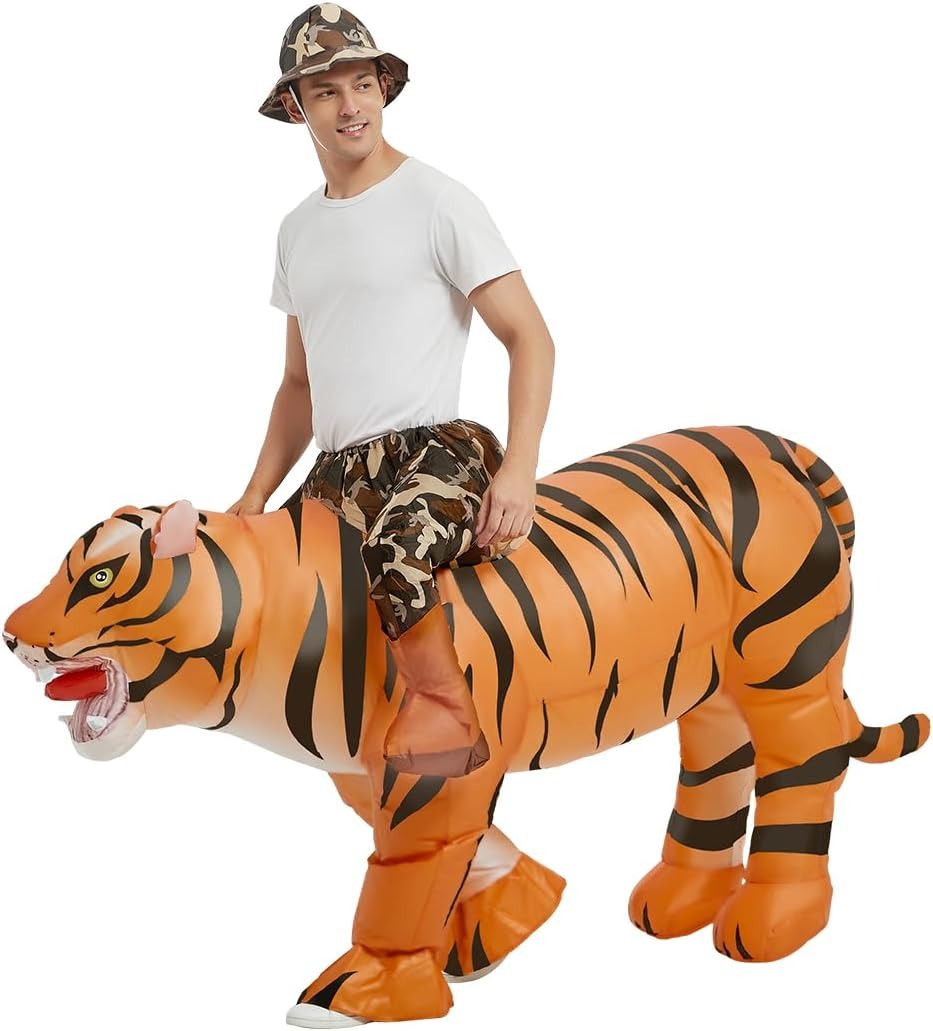 زي النمر القابل للنفخ للبالغين - مراجعة Costumes وسعره