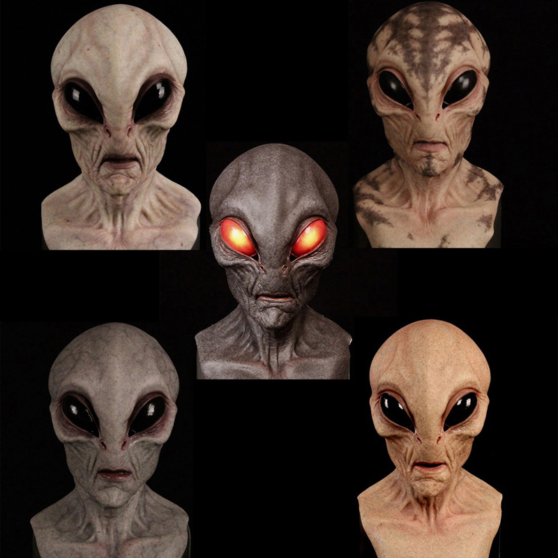 قطعة واحدة، قناع Alien - قناع  - مراجعة Latex Alien Mask Realistic وسعره